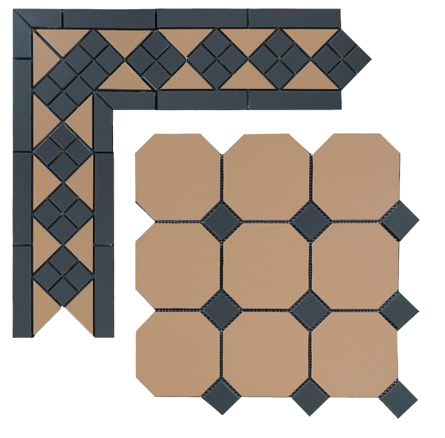 Метлахская плитка Петергоф светло-кирпичный (032/013) 29,2х29,2, Keramark (Керамарк)