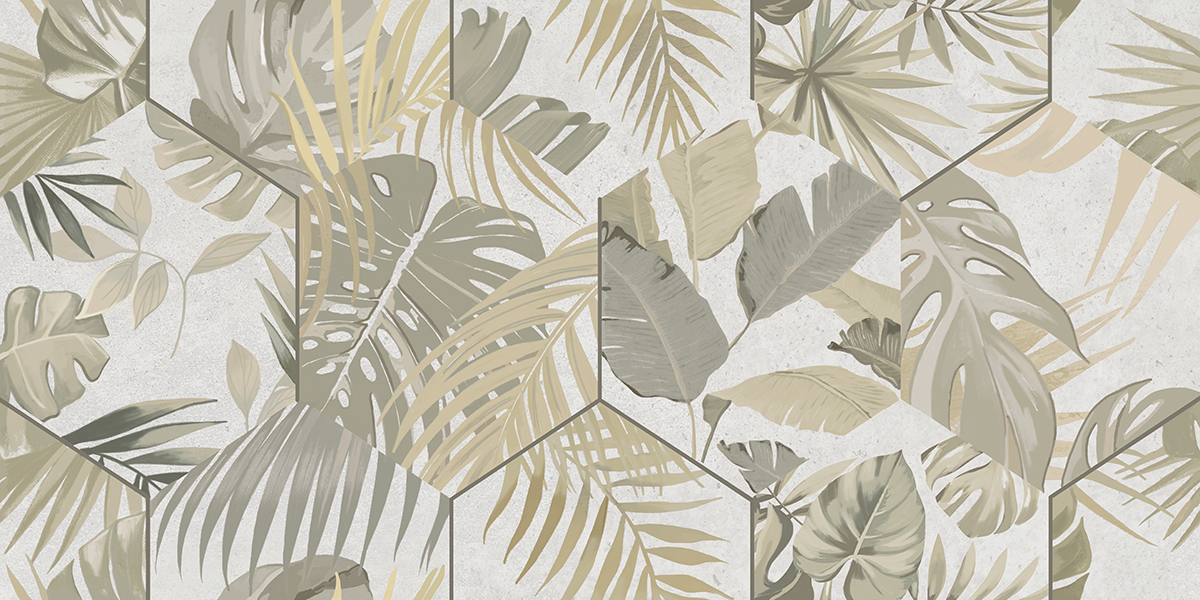 Плитка 508001101 Grunge (Гранж) Grey Geometry серый 31,5х63, Azori (Азори)