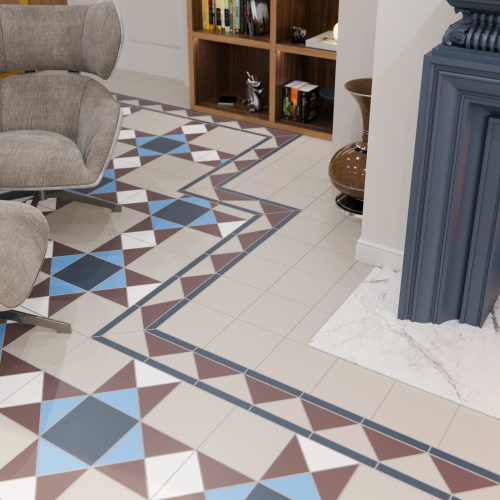 Коллекция метлахской плитки Кронштадт черный 29,2х29,2, Keramark (Керамарк)