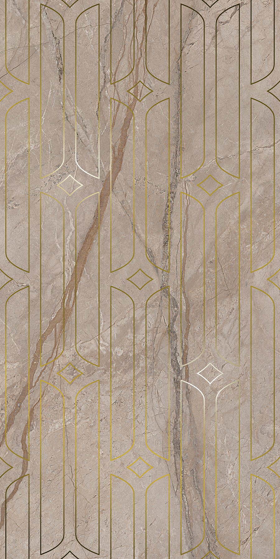 Декор KMD3STA071BR Ифран бежевый светлый глянцевый обрезной 60x119,5x0,9, Kerama Marazzi (Керама Марацци)