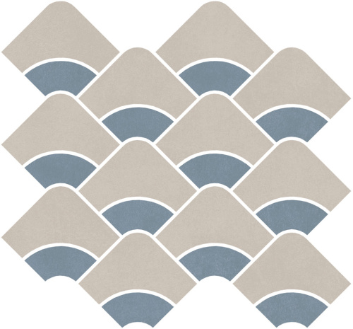 Декор KMD2HID005BR Таделакт наборный серый светлый, синий светлый матовый обрезной 30x28x0,9, Kerama Marazzi (Керама Марацци)