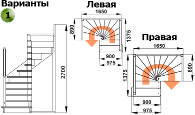 Лестница ЛС-05м Л сосна (4 уп), Profi&Hobby