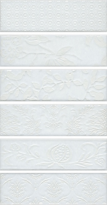 картинка AD\A333\6x\2926 Кампьелло белый  панно из 6 частей  8,5*28,5,  Керама Марацци от магазина Плитбург 