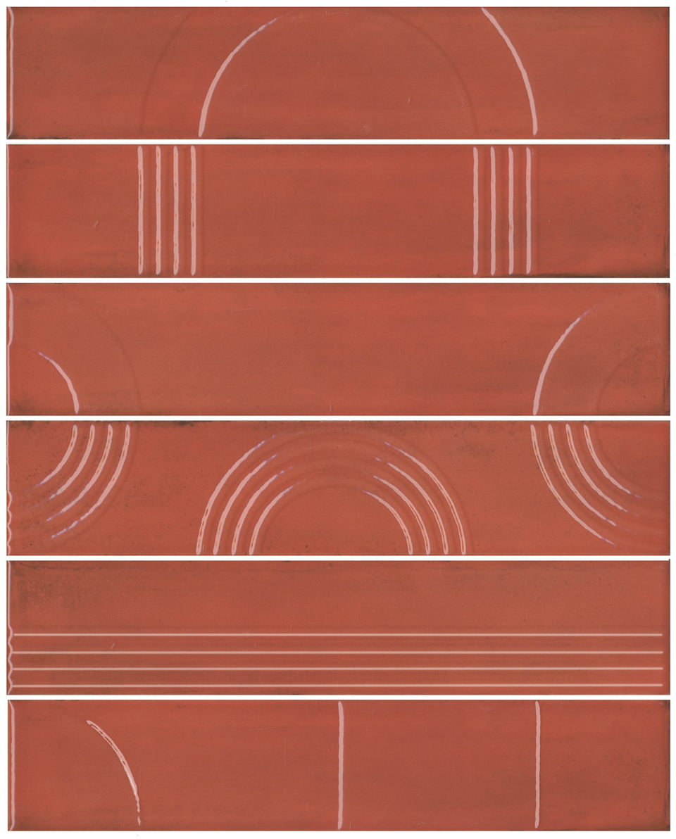 Панно KMP3STA005RN6X Мажорель красный глянцевый (из 6 частей 6х28,5) 36x28,5x1, Kerama Marazzi (Керама Марацци)