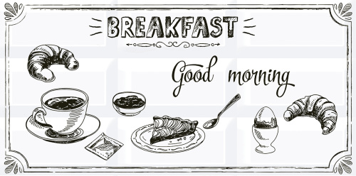 Декор 583012011 Vogue (Вог) Breakfast 1 белый 20,1х40,5, Azori (Азори)