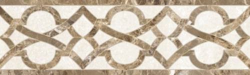 10212001897 Глория беж бордюр 02 матовая 25х7,5, Gracia Ceramica