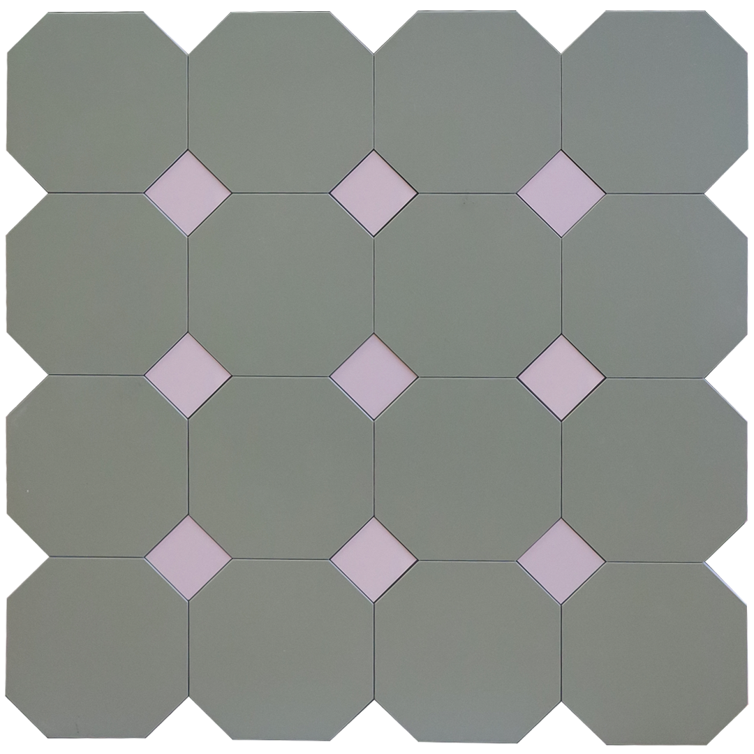 Фальш-октагон плитка-модуль под вставки 4,7х4,7 зеленый (007) 60х60, Keramark (Керамарк)