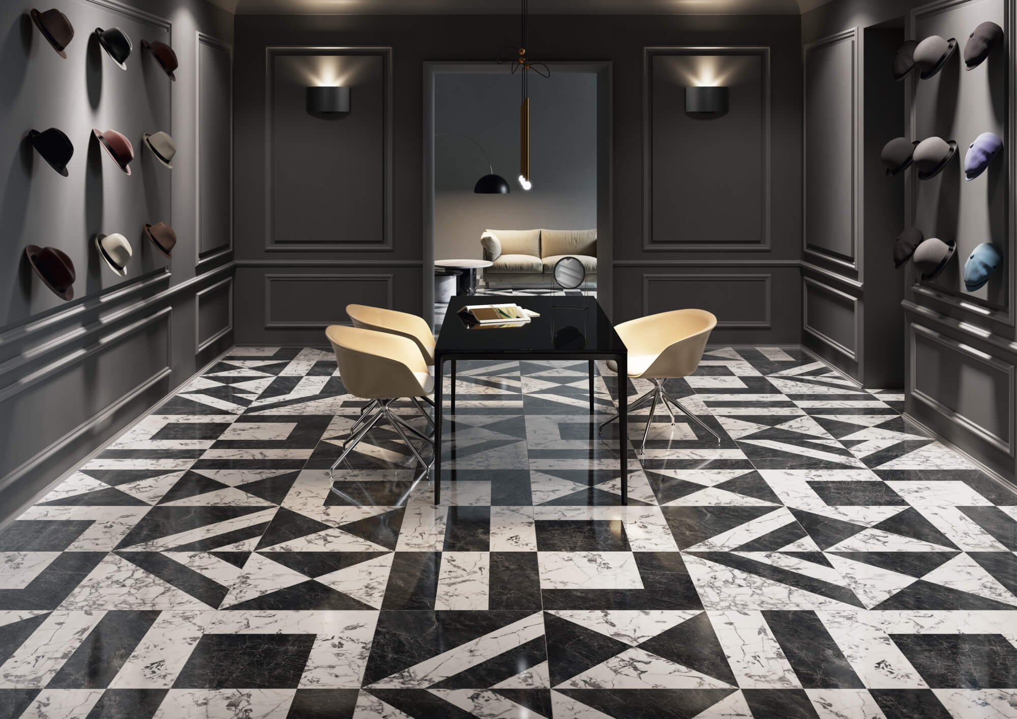 Коллекция керамогранита Бьянко Неро 60х119,5, Kerama Marazzi (Керама Марацци)