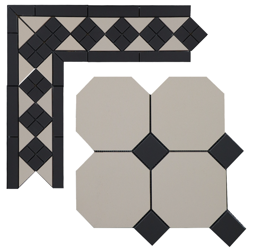 Метлахская плитка Петергоф кофе с молоком (005/013) 29,4х29,4, Keramark (Керамарк)