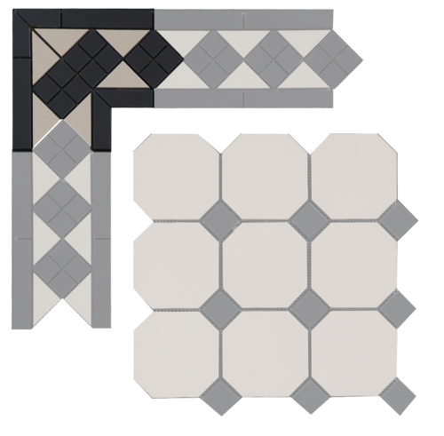 Угловой элемент метлахской плитки Петергоф кофе с молоком (005/013) 23,4х23,4х15,8, Keramark (Керамарк)