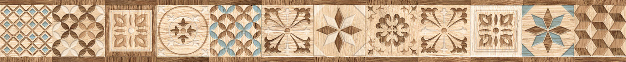 картинка 2ВБ30 Country Wood (Кантри вуд) MIX бордюр 60х6, Golden Tile от магазина Плитбург 