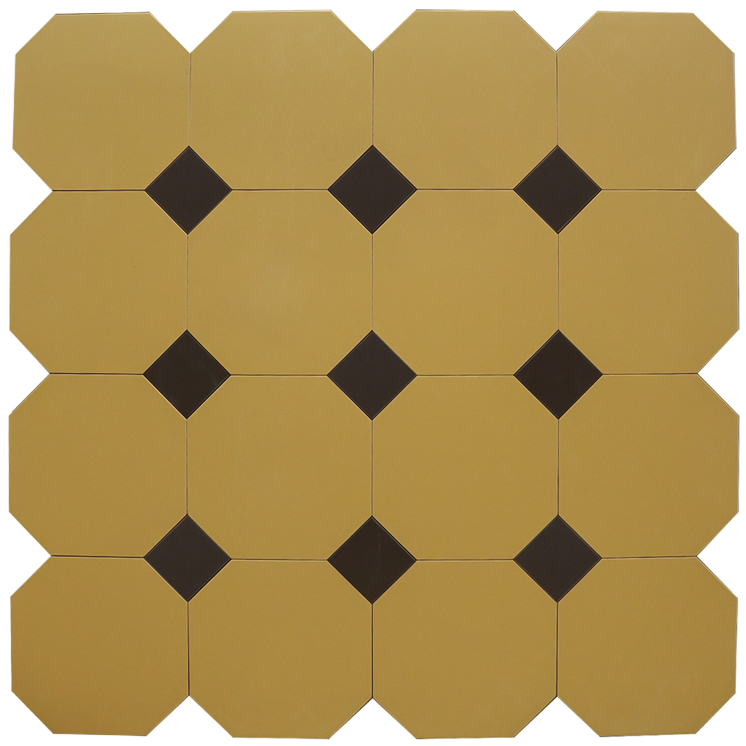 Фальш-октагон плитка-модуль под вставки 4,7х4,7 горчичный (015) 60х60, Keramark (Керамарк)