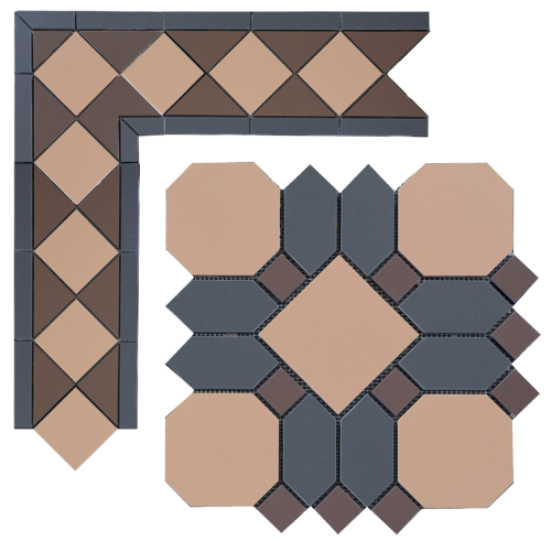 Метлахская плитка Павловск светло-кирпичный (032/013/006) 29,9х29,9, Keramark (Керамарк)