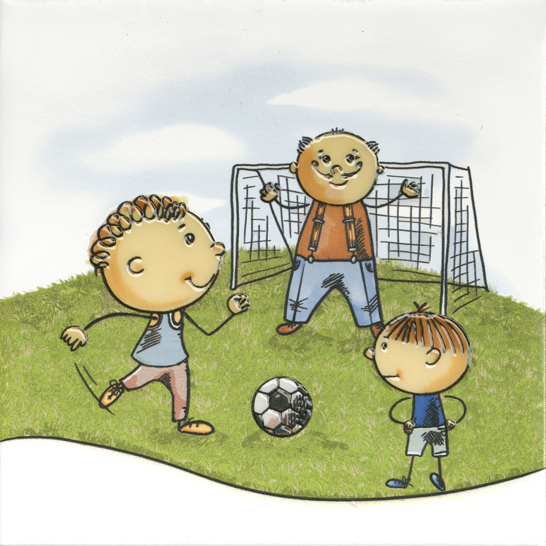 Декор OS\A253\5009 Весёлые старты "Футбол" 20x20x0,69, Kerama Marazzi (Керама Марацци)