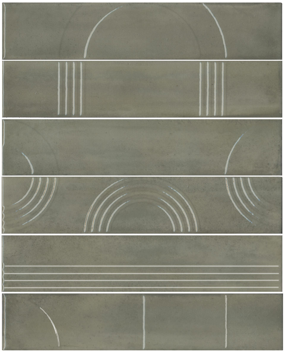 Панно KMP3STA003RN6X Мажорель зелёный глянцевый (из 6 частей 6х28,5) 36x28,5x1, Kerama Marazzi (Керама Марацци)