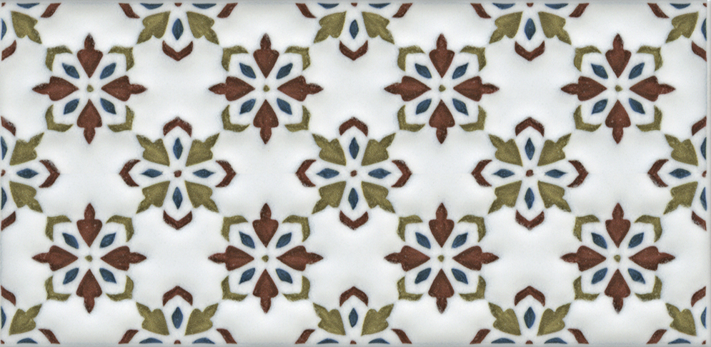 Декор STG\B619\16000 Клемансо орнамент матовый 7,4x15x0,69, Kerama Marazzi (Керама Марацци)