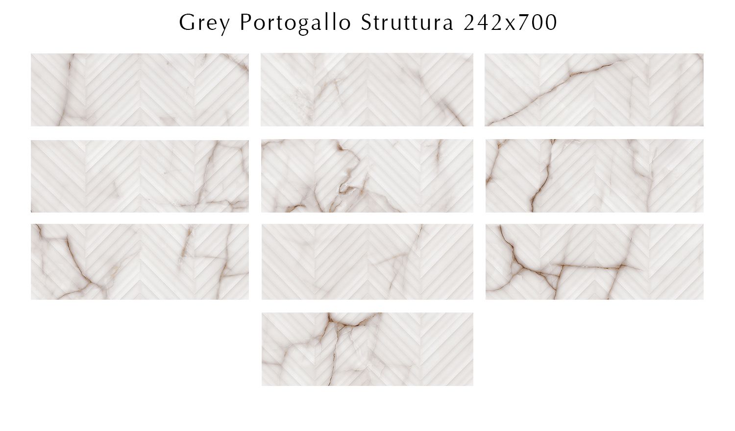 Плитка 509211101 Grey Portogallo (Грэй Портогáлло) Struttura Linea 24,2х70, Eletto Ceramica (Элетто Керамика)