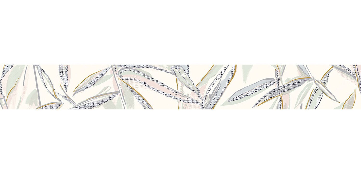 Бордюр 588271003 Lounge (Лаунж) Liana белый 50,5х6,2, Azori (Азори)