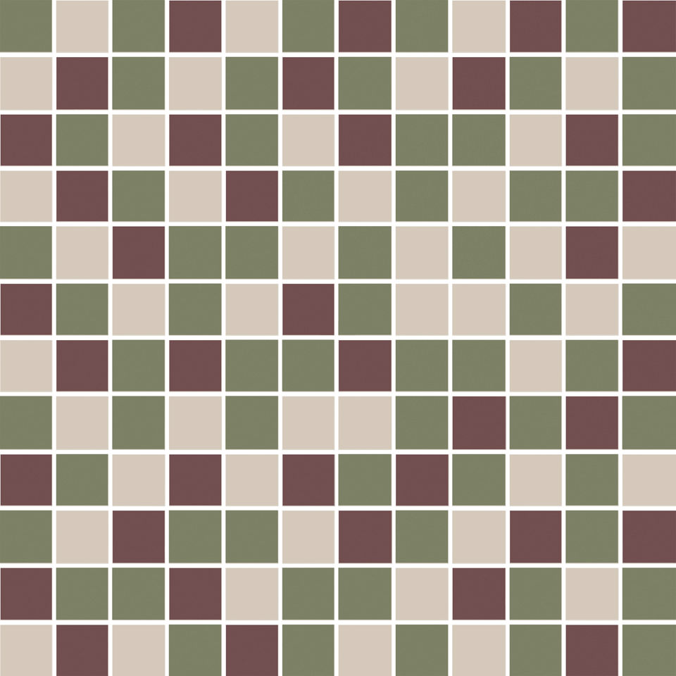 Декор KMD2MSM011MN Темари мозаичный микс зелёный, бордовый, бежевый светлый матовый 29,8x29,8x0,35, Kerama Marazzi (Керама Марацци)