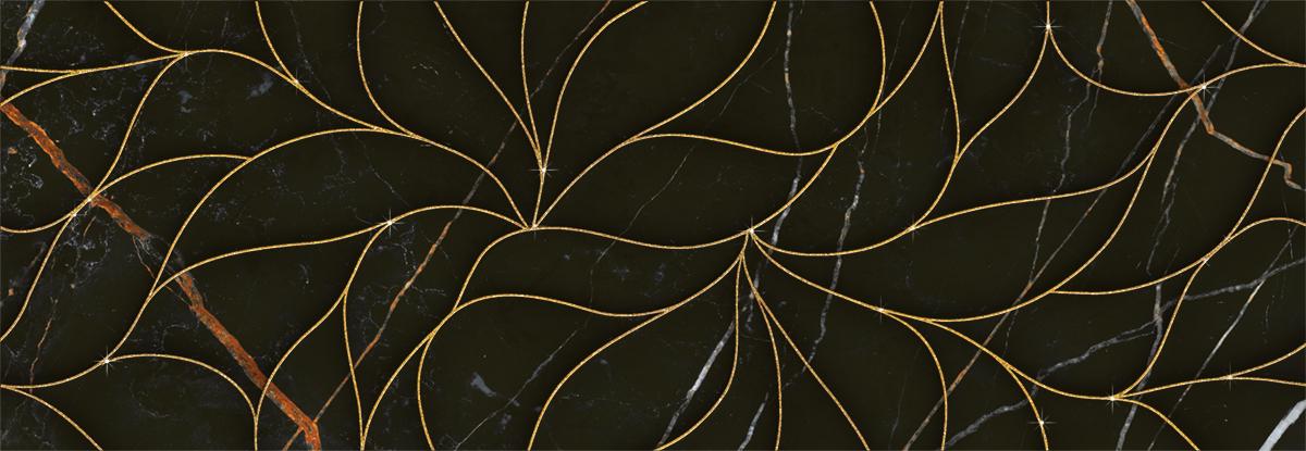 Декор 588112002 Black & Gold (Блэ́к Энд Го́лд) Struttura 24,2х70, Eletto Ceramica (Элетто Керамика)