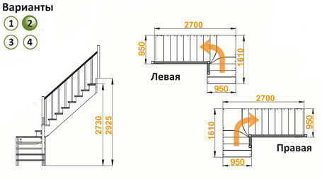 Лестница К-031м/2 П сосна (5 уп.), Profi&amp;Hobby