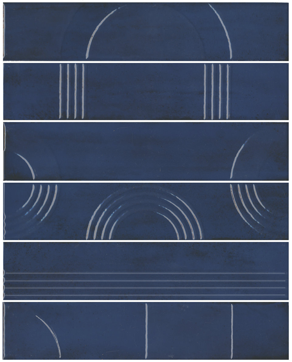 Панно KMP3STA007RN6X Мажорель синий тёмный глянцевый (из 6 частей 6х28,5) 36x28,5x1, Kerama Marazzi (Керама Марацци)