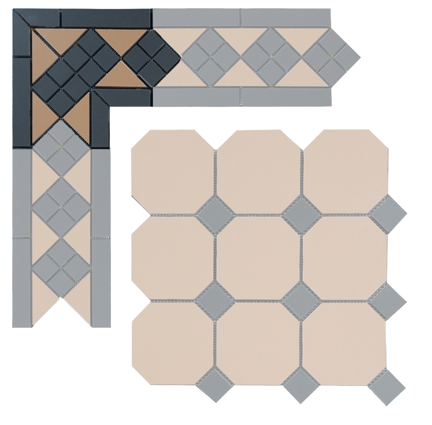 Угловой элемент метлахской плитки Петергоф светло-кирпичный (032/013) 23,4х23,4х15,8, Keramark (Керамарк)