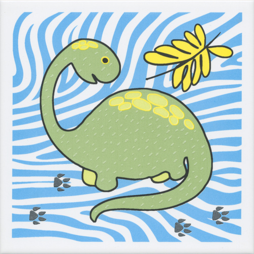 Декор OP\A227\5009 Динозаврики 2 матовый 20x20x0,69, Kerama Marazzi (Керама Марацци)