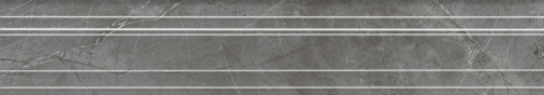 Бордюр BLF026R Багет Риальто серый тёмный глянцевый обрезной 40x7,3x2,7, Kerama Marazzi (Керама Марацци)