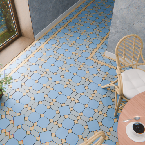 Коллекция метлахской плитки Павловск синий 29,9х29,9, Keramark (Керамарк)