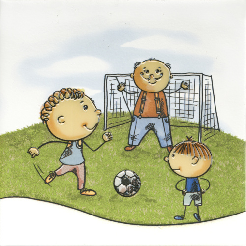 Декор OS\A253\5009 Весёлые старты "Футбол" 20x20x0,69, Kerama Marazzi (Керама Марацци)