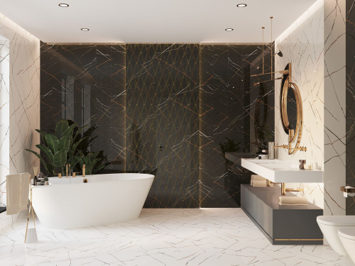 Коллекция плитки Black & Gold (Блэ́к Энд Го́лд) 24,2х70, Eletto Ceramica (Элетто Керамика)