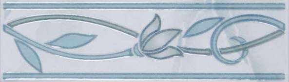 10204000150 Тюльпан голубой глянцевый бордюр 20х5,7, Gracia Ceramica