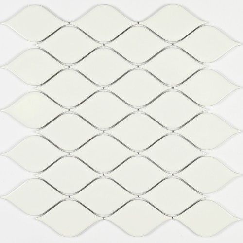 Melany White glossy мозаика керамогранитная 26,4х28, Bonaparte (Бонапарт)