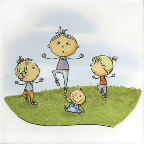 Декор OS\A254\5009 Весёлые старты "Йога" 20x20x0,69, Kerama Marazzi (Керама Марацци)