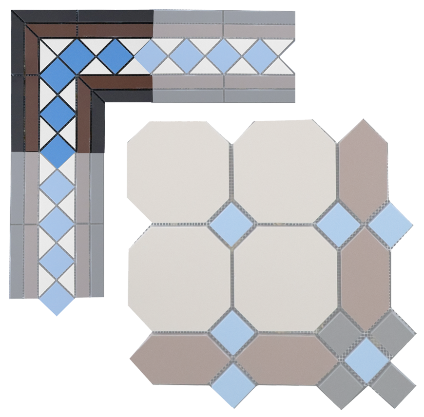 Угловой элемент метлахской плитки Пушкин кофе с молоком (005/006/008/013) 20,8х20,8х16, Keramark (Керамарк)