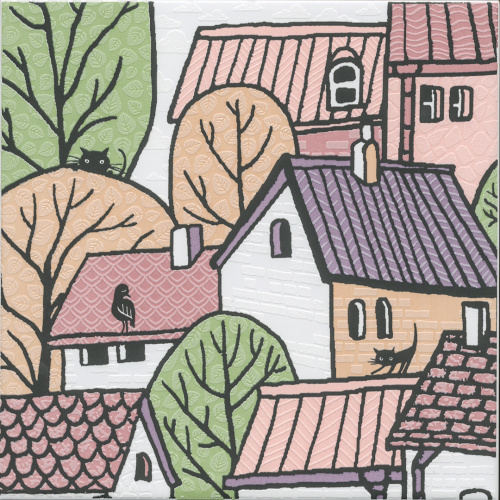 Декор OS\A225\5009 Городок 2 матовый 20x20x0,69, Kerama Marazzi (Керама Марацци)