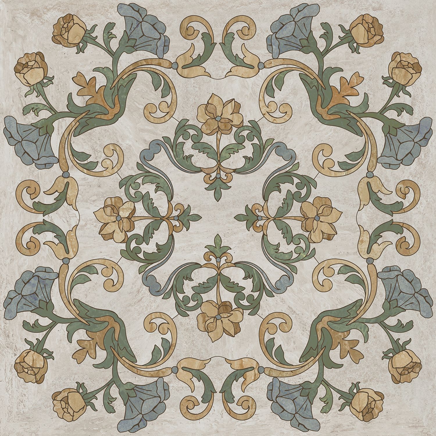 Декор HGD\A518\SG606220RL Эвора центр глянцевый 60x60x0,9, Kerama Marazzi (Керама Марацци)