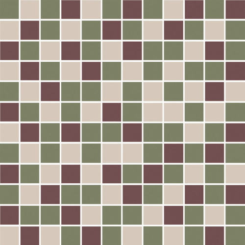 Декор KMD2MSM011MN Темари мозаичный микс зелёный, бордовый, бежевый светлый матовый 29,8x29,8x0,35, Kerama Marazzi (Керама Марацци)
