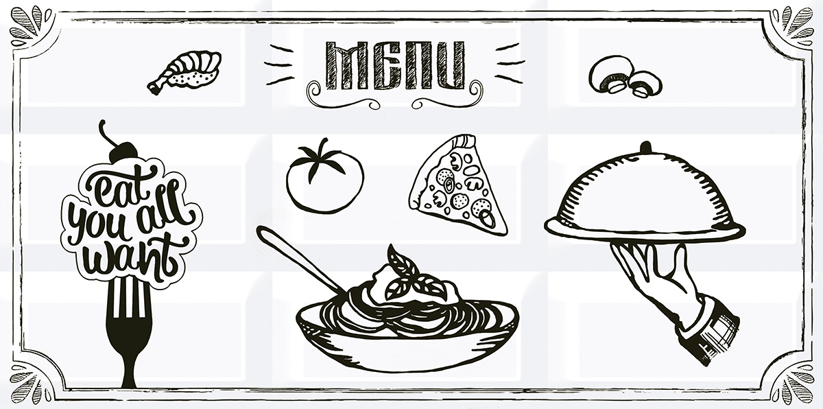 Декор 583012014 Vogue (Вог) Breakfast 4 белый 20,1х40,5, Azori (Азори)