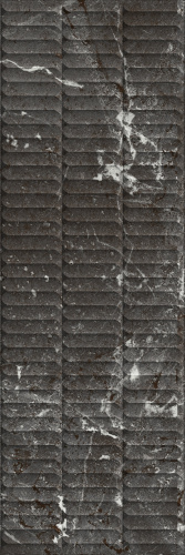 Плитка KM3090B0170R Тубкаль чёрный глянцевый структура обрезной 30x89,5x1,05, Kerama Marazzi (Керама Марацци)