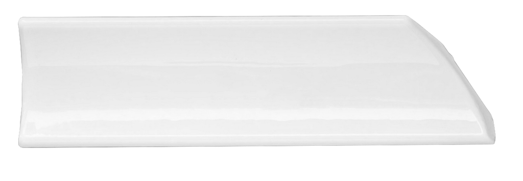 Уголок широкий 20см белый срез правый, Декор Керамика