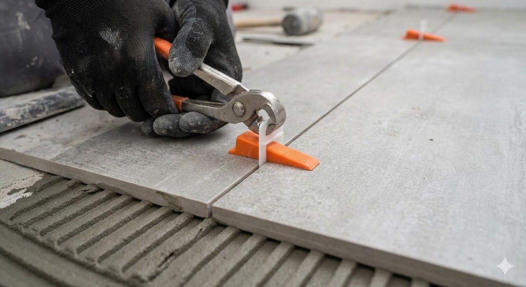 Мастер использует систему выравнивания плитки (СВП).jpg Мастер использует систему выравнивания плитки (СВП).jpg