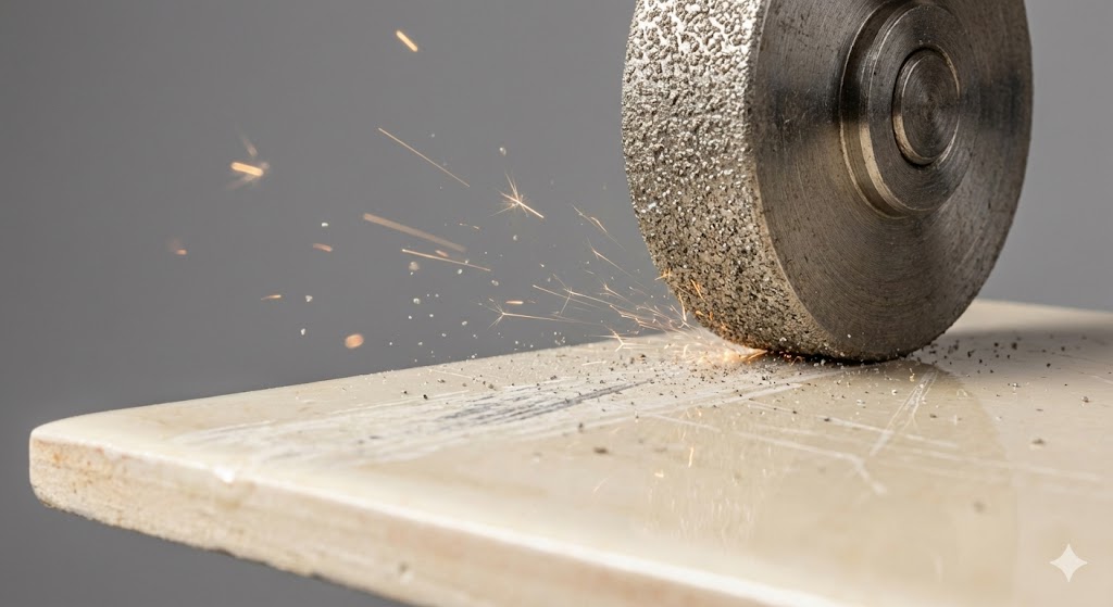 Лабораторный тест керамической плитки на износостойкость абразивным роликом.jpg Лабораторный тест керамической плитки на износостойкость абразивным роликом.jpg