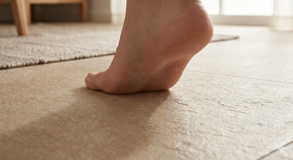 Босая нога на полу из лаппатированного керамогранита.jpg