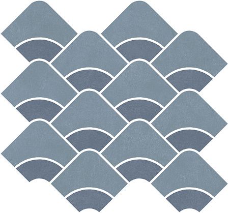 Декор KMD2HID011BR Таделакт наборный синий светлый, синий матовый обрезной 30x28x0,9, Kerama Marazzi (Керама Марацци)