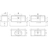 PLB.M.120.3\OAK.O Тумба PLAZA Modern подвесная 120 дуб орегон 3 ящика, Керама Марацци