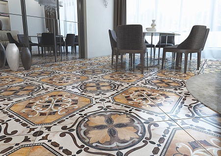 733262 Диамант (Diamant) глянцевый керамогранит 45х45, Pieza ROSA