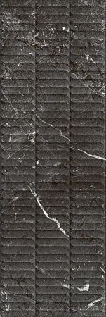 Плитка KM3090B0170R Тубкаль чёрный глянцевый структура обрезной 30x89,5x1,05, Kerama Marazzi (Керама Марацци)