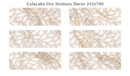 588182001 Calacatta Oro (Калакáтта Óро) Struttura декор 24,2х70, Eletto (Azori)